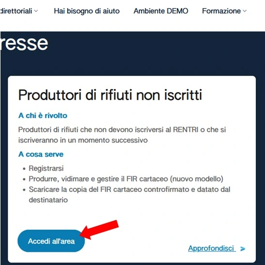rentri: produttori di rifiuti non iscritti